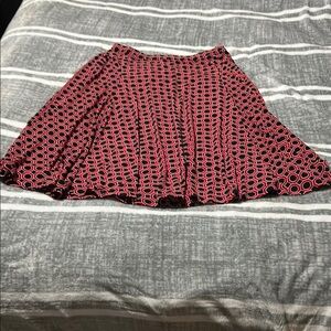 Michael Kors Vibrant Red and Black Skirt